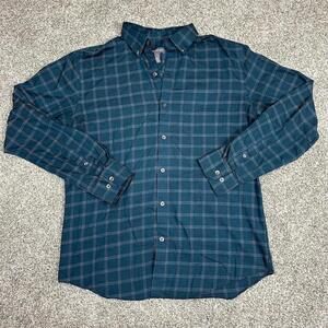 Van Heusen Shirt Button Up Long Sleeve Mens Medium 15-15 1/2‎  Blue
